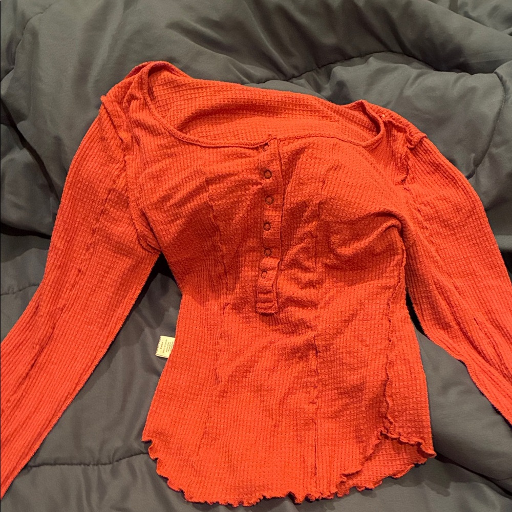 Love Tree Red Long Sleeve Top